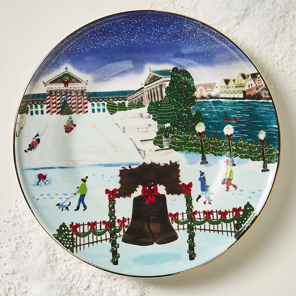 ❤️Philadelphia Anthropologie Dessert Plate 2024 NWT! - Picture 6 of 7